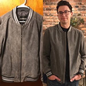 Express Grey Suede Jacket